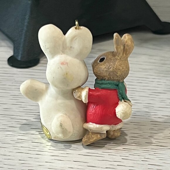 Vintage Hallmark Ornament Lot 1980 Angels Bunny Rabbits Polar Bear Turtle 1997 - Picture 9 of 16